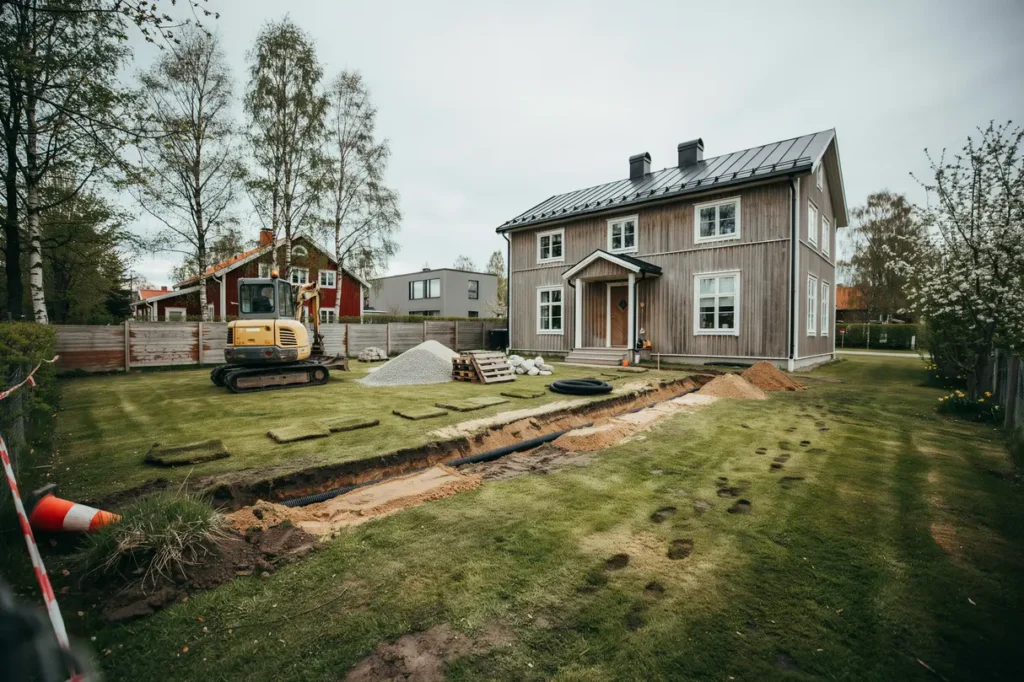 markarbete schaktning p tomten s planerar du r tt fr n f rsta gr vtag till f rdigt resultat